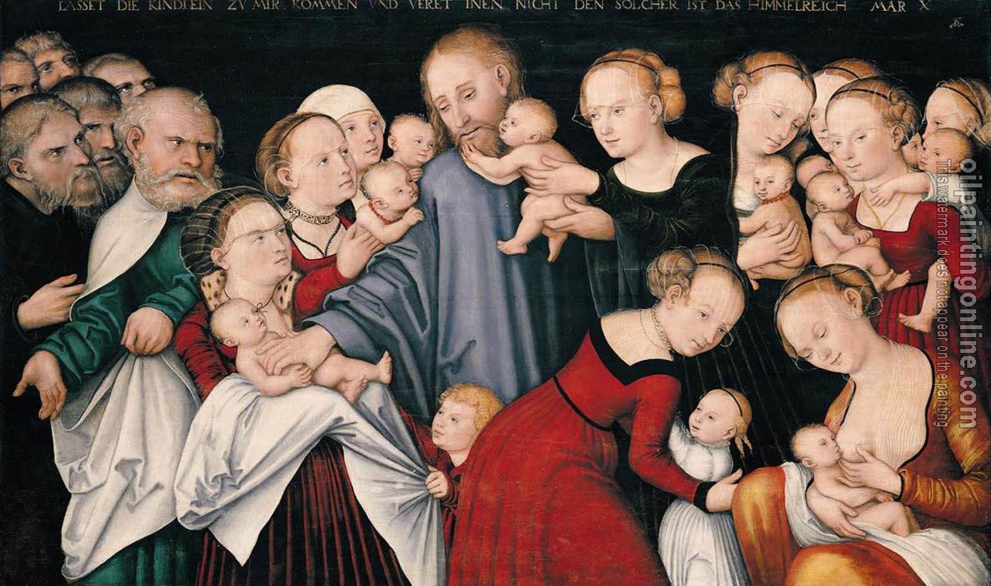 Adam Elsheimer - christ blessing the children lucas the younger cranach